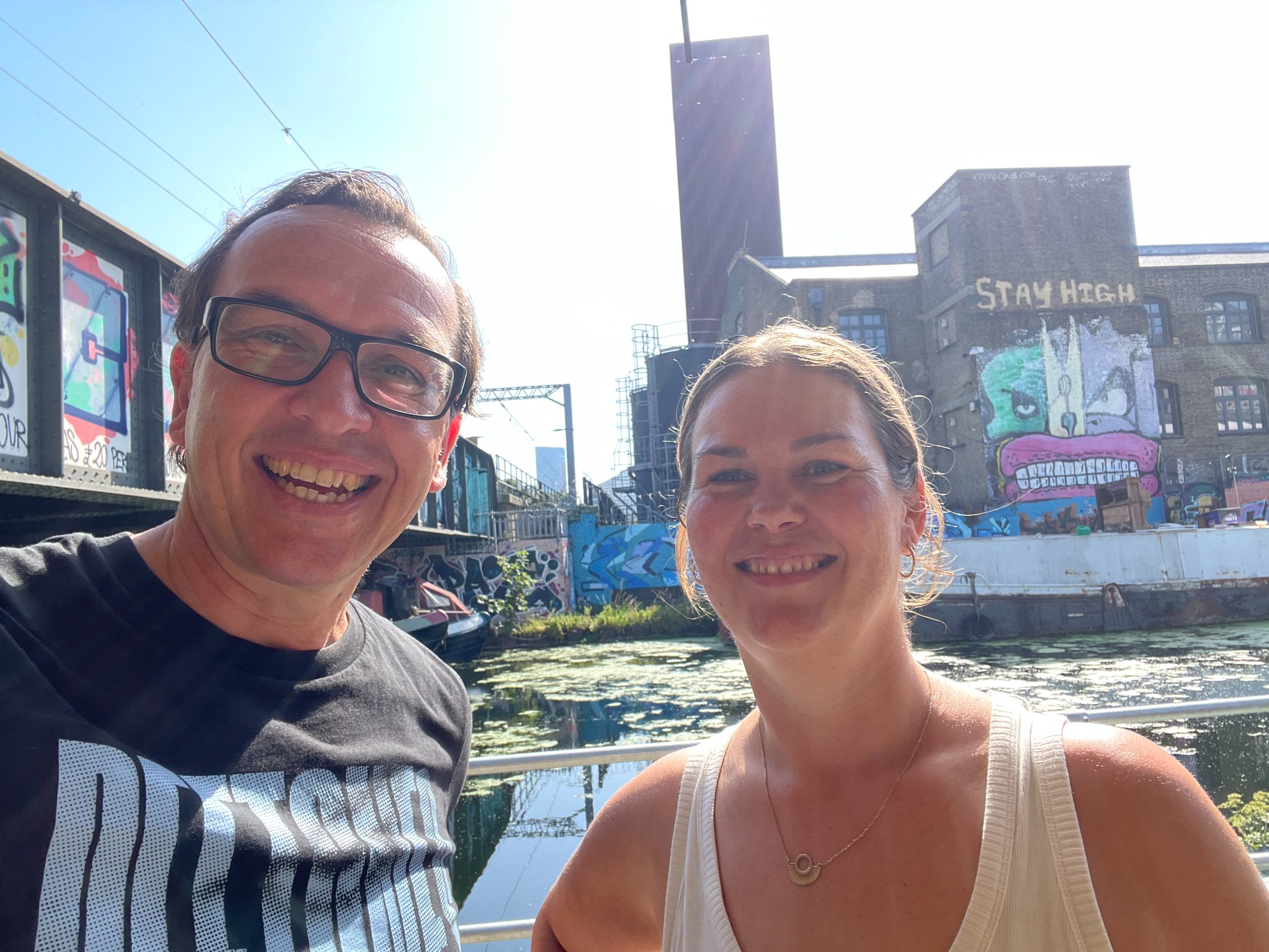 Jess and James in Hackney Wick, photographed in June 2024